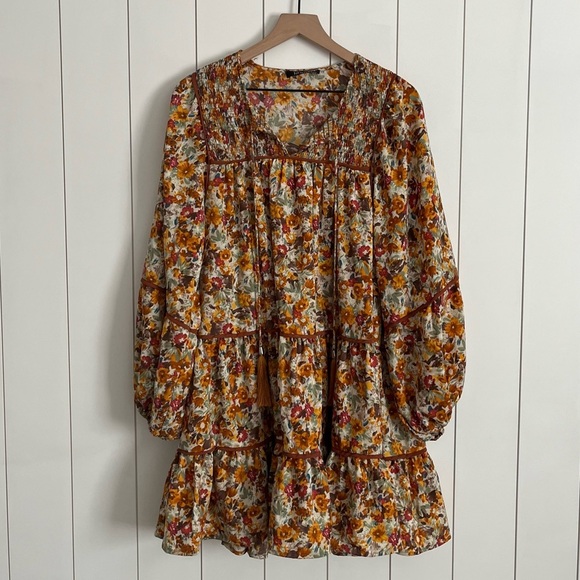 Kourt Floral Poplin Mini Dress - Picture 2 of 4